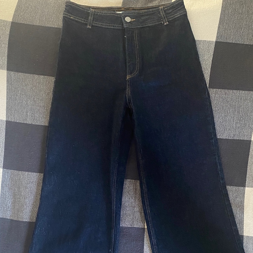 Mango Dark Blue Flare Jeans